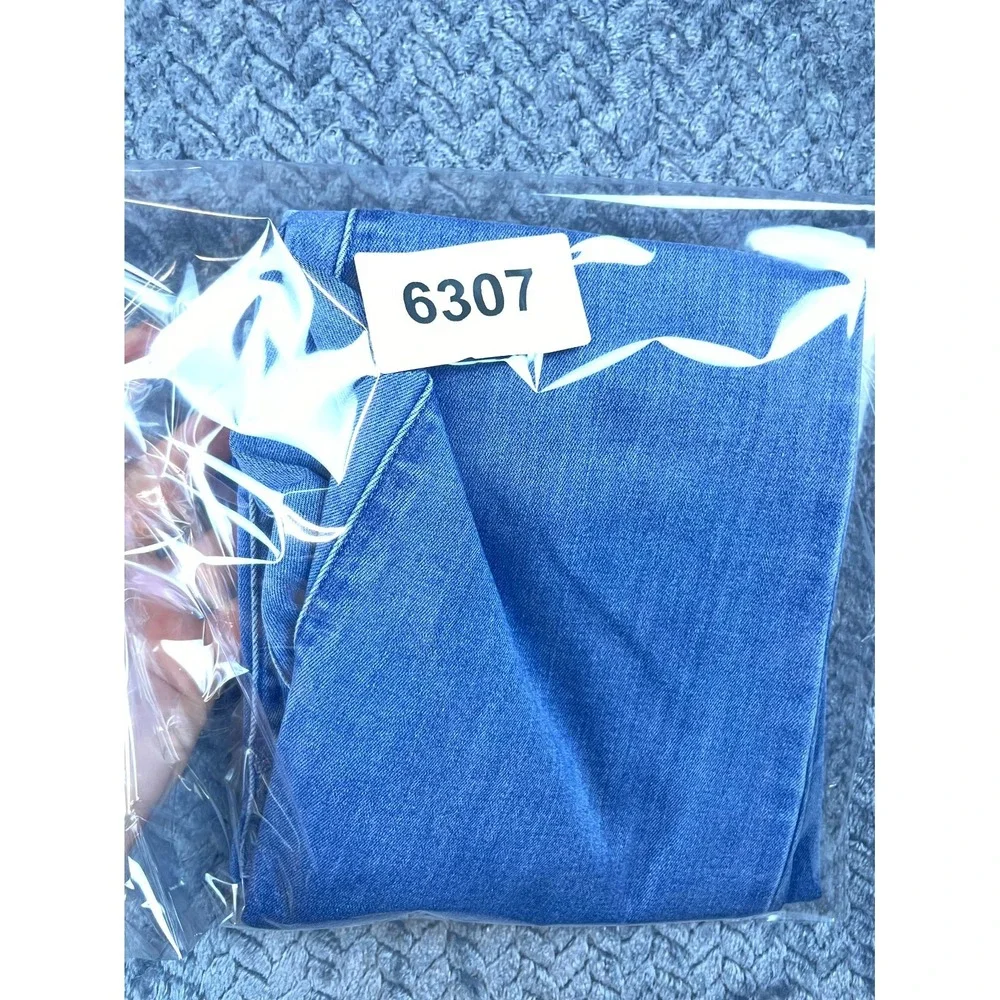 Uniqlo Legging Jeans Kids Large Blue Denim Stretch Low Rise Pockets Pull On